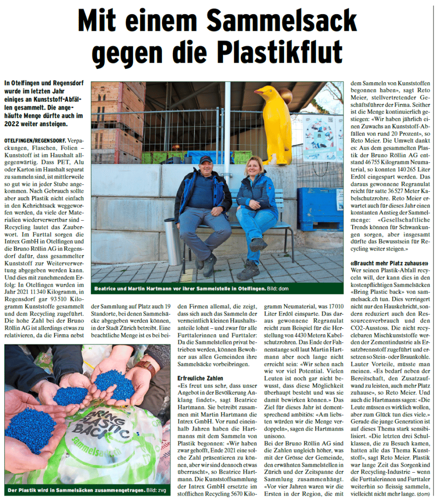 Furttaler-Artikel: "Mit einem Sammelsack gegen die Plastikflut"